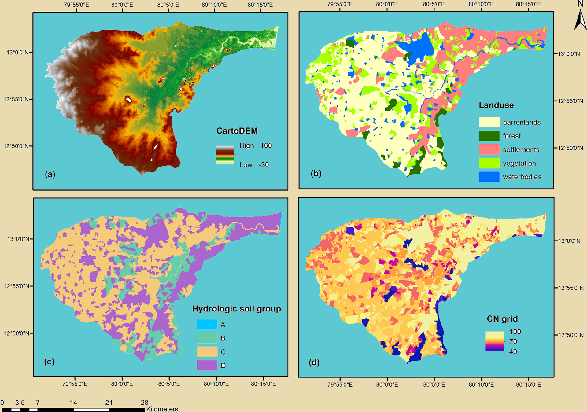 fluvial flooding in the Indian sub-basin